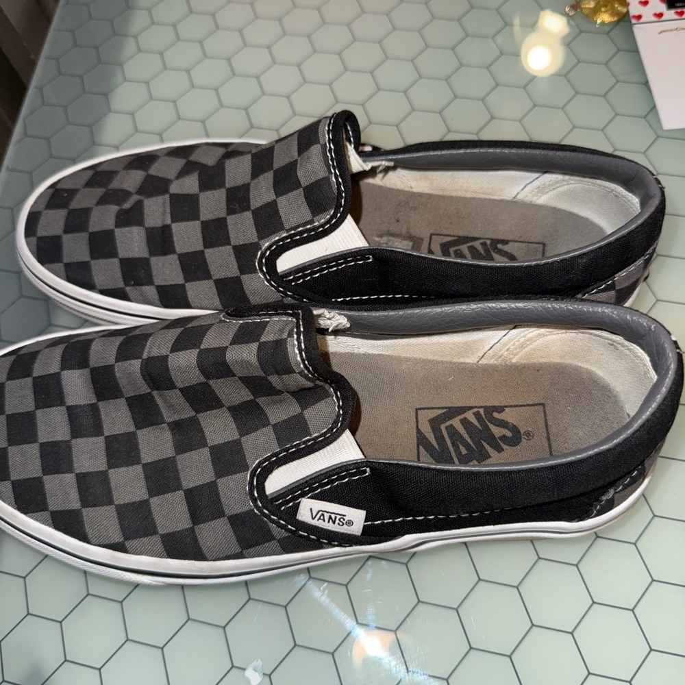 Vans Monochrome Checkered Slip-Ons